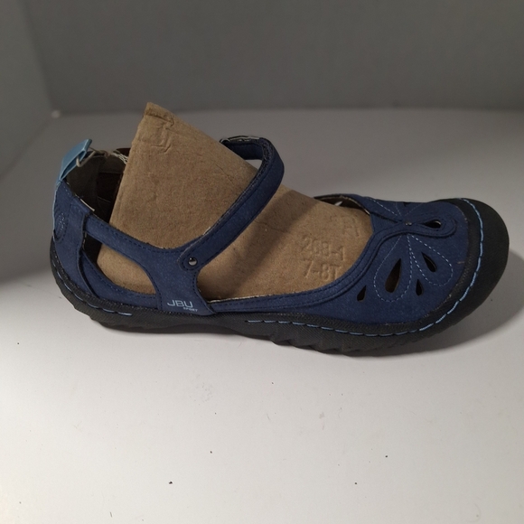 JBU Blue Women's Flats with Strap - Picture 4 of 8